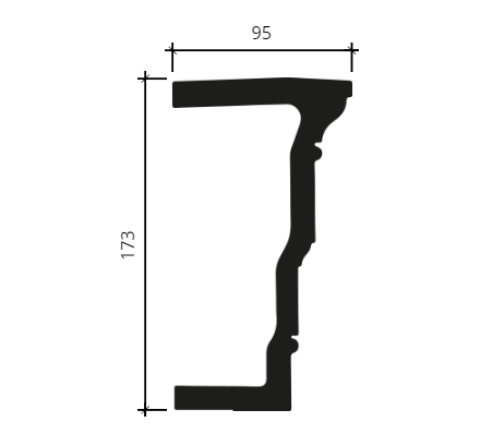 Архитрав Европласт 4.04.302 Пенополиуретан 2000*173*95 мм