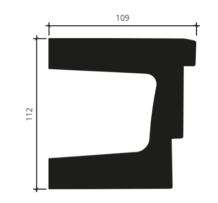 Архитрав Европласт 4.34.101 Пенополиуретан 2000*112*108 мм