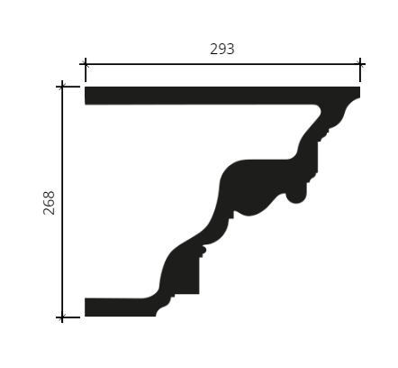 Карниз Европласт 4.02.301 Пенополиуретан 2000*270*291 мм