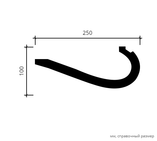 Карниз Европласт 1.50.710 Пенополиуретан 2000*100*247 мм
