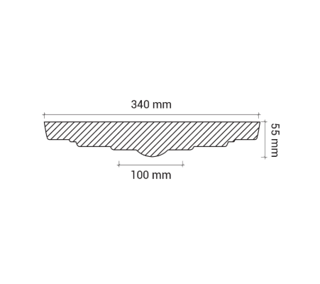 Розетка Европласт 1.56.014 Пенополиуретан 338*57 мм