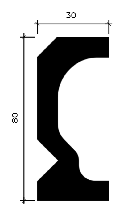 Молдинг Европласт 1.51.818 Пенополиуретан 2007*80*30 мм