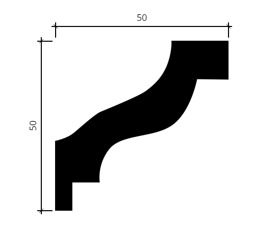 Карниз Европласт 1.50.103 Пенополиуретан 2000*50*50 мм