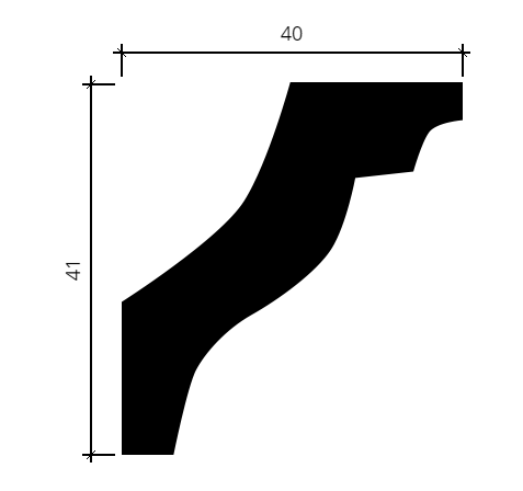 Карниз Европласт 1.50.150 Пенополиуретан 2000*41*40 мм