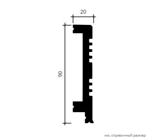 Плинтус Европласт 6.53.705 Композит 2000*90*18 мм