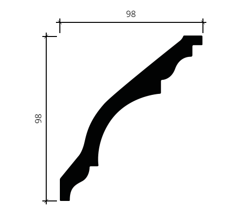 Карниз Европласт 1.50.139 Пенополиуретан 2000*100*99 мм