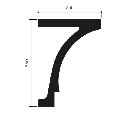 Карниз Европласт 4.91.002 Пенополиуретан 2000*351*249 мм