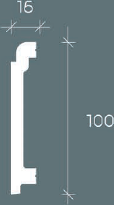 Плинтус Европласт 6.53.116 Композит 2000*100*16 мм