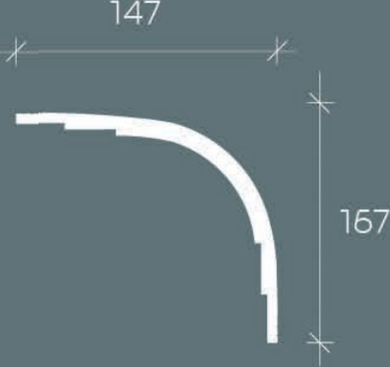 Карниз Европласт 6.50.243 Композит 2000*167*147 мм