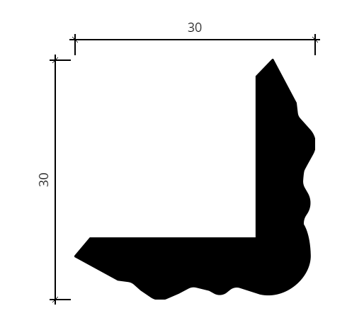 Карниз гибкий Европласт 1.50.295 Пенополиуретан 2000*30*30 мм