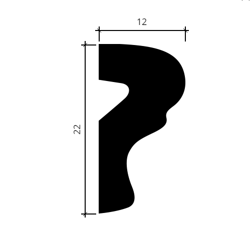 Молдинг Европласт 1.51.401 Пенополиуретан 2000*23*12 мм