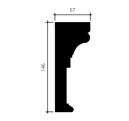 Сандрик Европласт 1.63.002 Пенополиуретан 1280*146*57 мм
