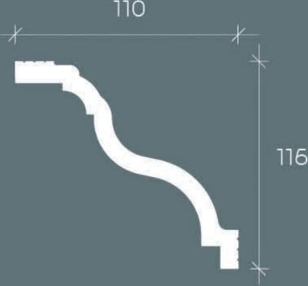 Карниз Европласт 6.50.245 Композит 2000*116*110 мм