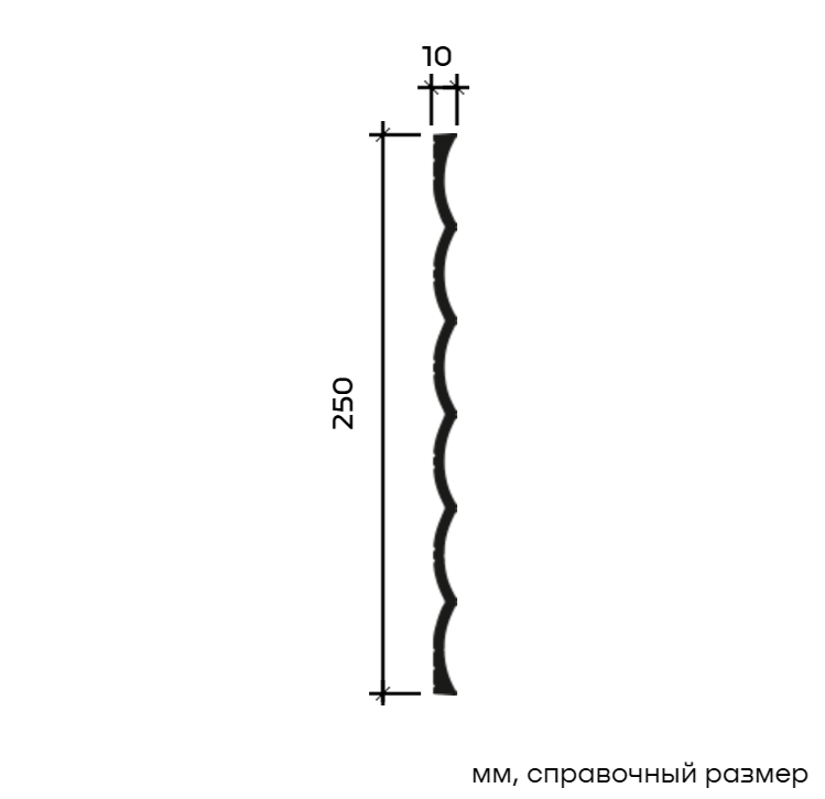 Декоративная панель Европласт U.6.59.103 Пенополистирол 2000-2800*250*10 мм