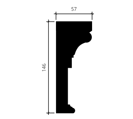 Сандрик Европласт 1.63.001 Пенополиуретан 1280*146*57 мм