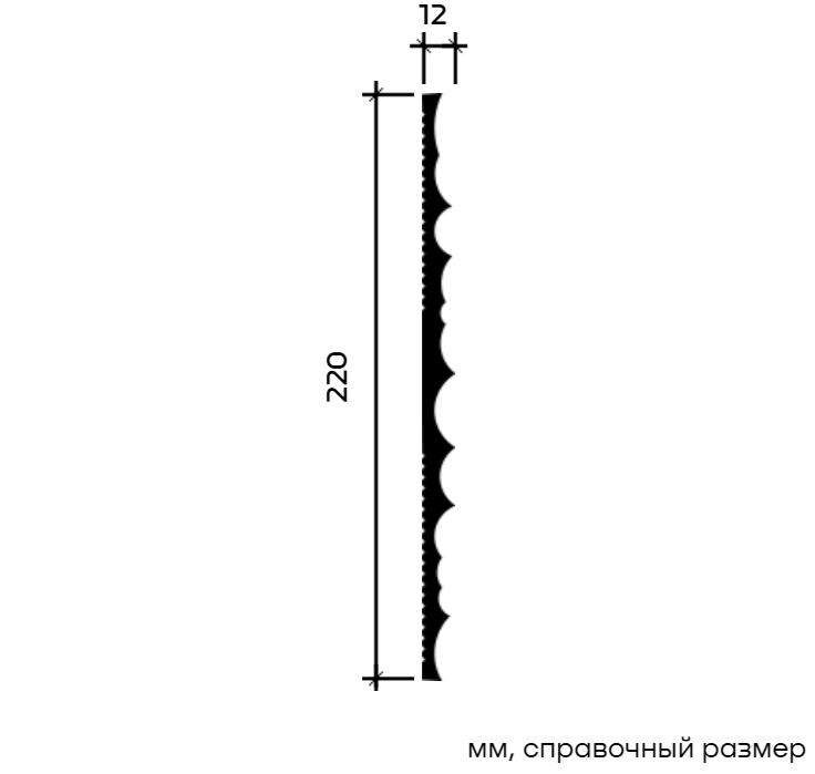 Декоративная панель Европласт U.6.59.105 Пенополистирол 2000-2800*220*12 мм