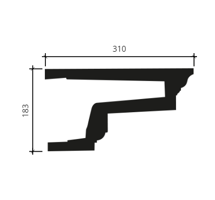 Карниз Европласт 4.31.101 Пенополиуретан 2000*178*309 мм