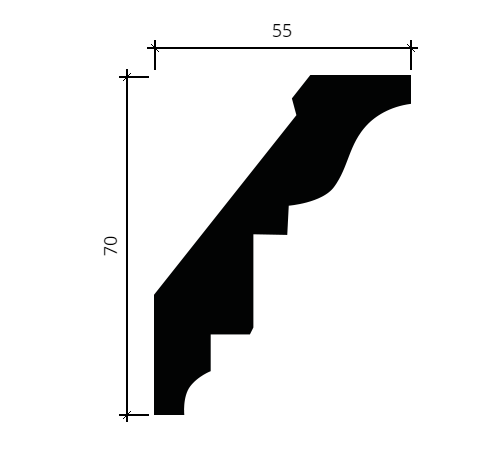 Карниз Европласт 1.50.196 Пенополиуретан 2000*70*53 мм