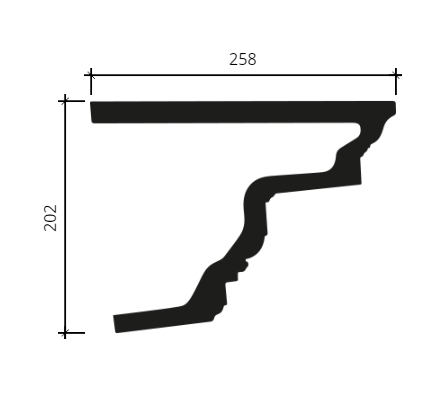 Карниз Европласт 4.31.301 Пенополиуретан 2000*198*254 мм