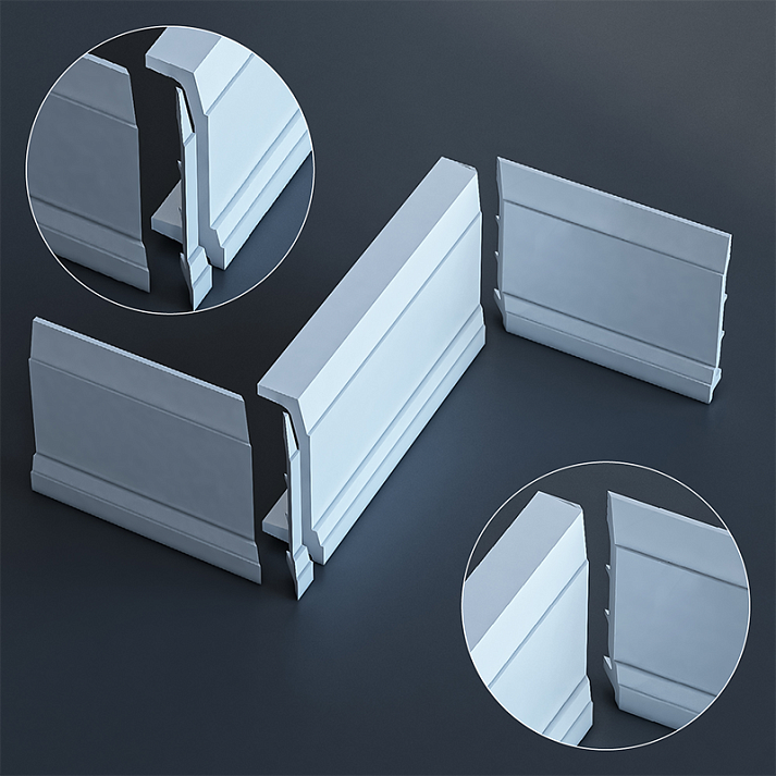 Плинтус Европласт 1.53.807 Пенополиуретан 2000*160*53 мм