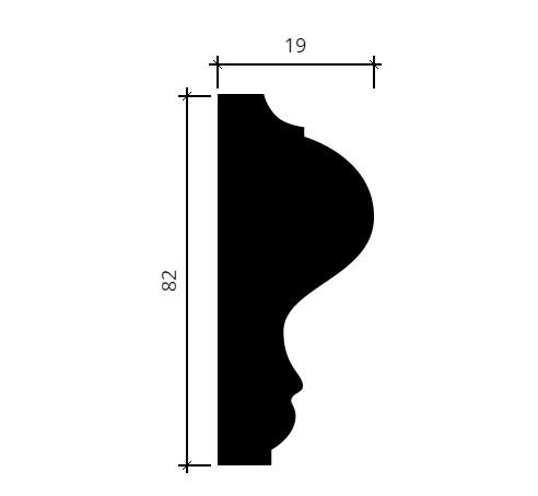 Молдинг Европласт 1.51.303 Пенополиуретан 2000*82*19 мм