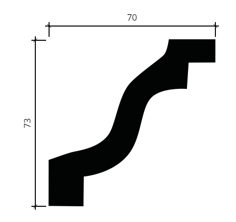 Карниз Европласт 1.50.143 Пенополиуретан 2000*73*69 мм