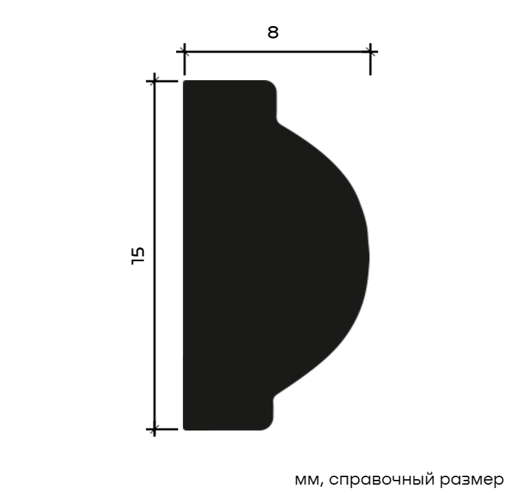 Молдинг Европласт U.6.51.412 Пенополистирол 2000*15*8 мм