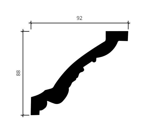 Карниз Европласт 1.50.198 Пенополиуретан 2000*87*92 мм