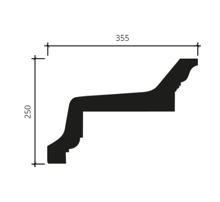 Карниз Европласт 4.01.101 Пенополиуретан 2000*251*353 мм