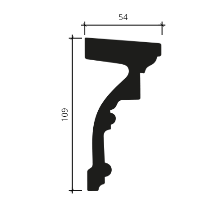 Подоконный элемент Европласт 4.82.302 Пенополиуретан 2000*109*54 мм