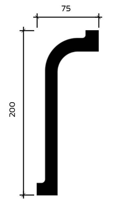 Карниз Европласт 1.50.805 Пенополиуретан 2007*200*75 мм