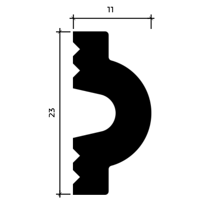Молдинг Европласт 6.51.421 Пенополистирол 2000*23*11 мм
