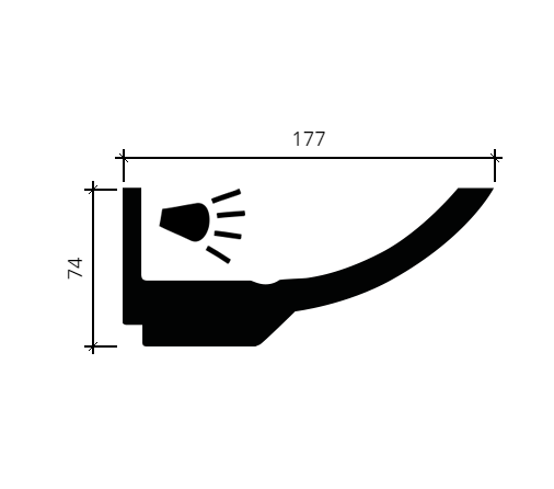 Карниз Европласт 1.50.211 Пенополиуретан 2000*72*176 мм