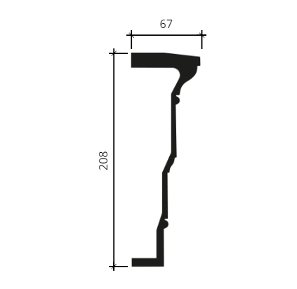 Архитрав Европласт 4.04.301 Пенополиуретан 2000*207*65 мм