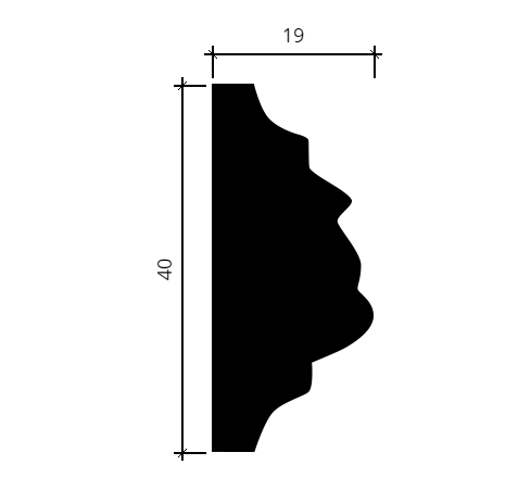 Молдинг Европласт 1.51.312 Пенополиуретан 2000*40*18 мм