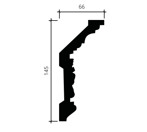 Карниз гибкий Европласт 1.50.128 Пенополиуретан 2000*144*66 мм