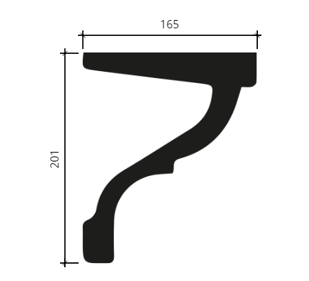 Карниз Европласт 4.91.005 Пенополиуретан 2000*201*165 мм