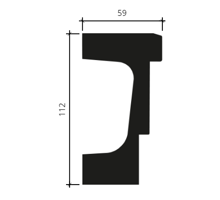 Архитрав Европласт 4.34.102 Пенополиуретан 2000*112*59 мм