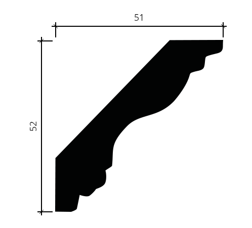 Карниз Европласт 1.50.194 Пенополиуретан 2000*50*50 мм