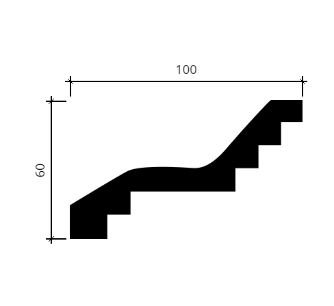 Карниз Европласт 1.50.276 Пенополиуретан 2000*60*100 мм