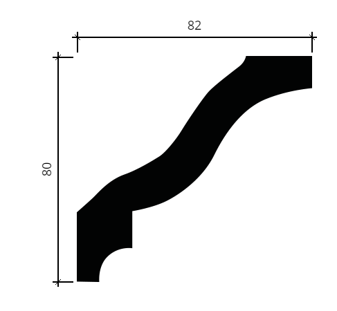 Карниз Европласт 1.50.144 Пенополиуретан 2000*81*82 мм