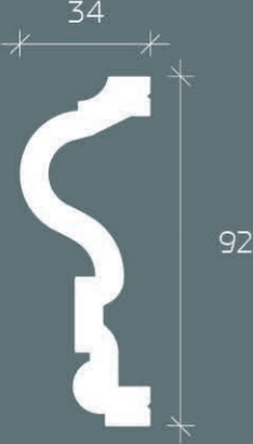 Молдинг Европласт 6.51.390 Композит 2000*92*34 мм