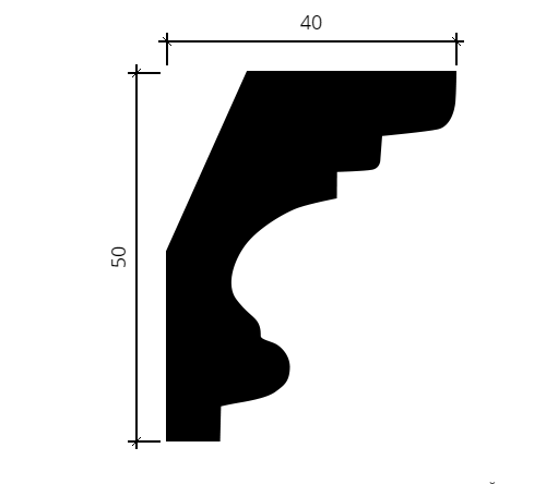 Карниз Европласт 1.50.122 Пенополиуретан 2000*50*40 мм
