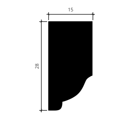 Молдинг гибкий Европласт 1.51.305 Пенополиуретан 2000*28*15 мм