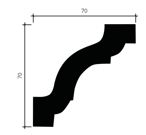 Карниз Европласт 1.50.141 Пенополиуретан 2000*72*68 мм