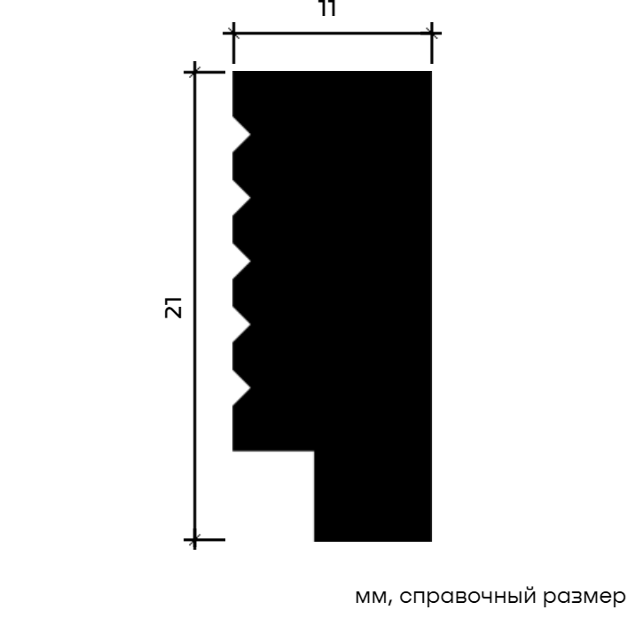 Молдинг Европласт 6.51.449 Пенополистирол 2000-2800*21*11 мм