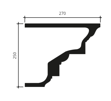 Карниз Европласт 4.02.201 Пенополиуретан 2000*250*268 мм
