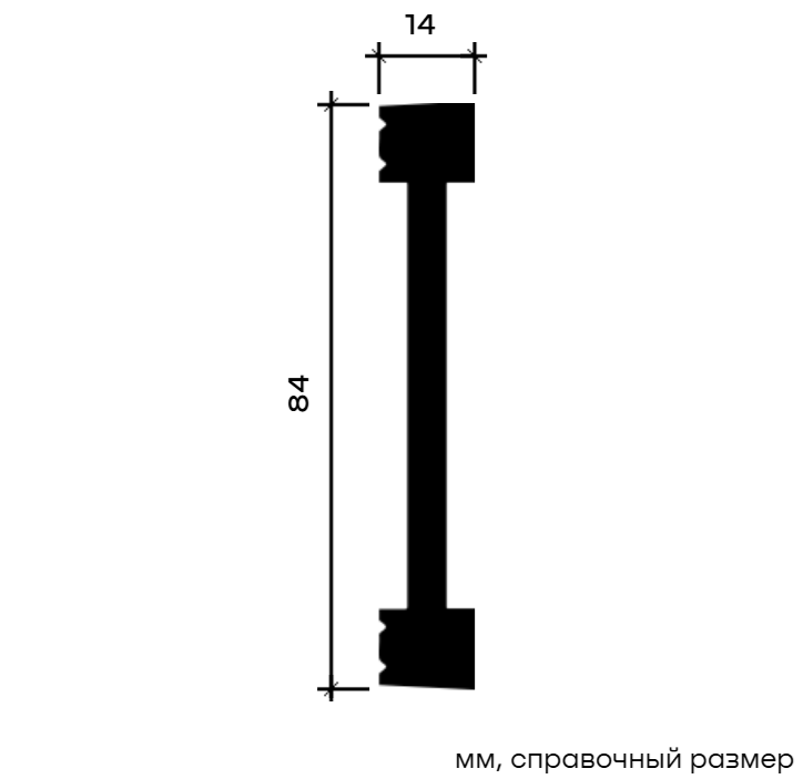 Плинтус Европласт U.6.53.126 Пенополистирол 2000*84*14 мм