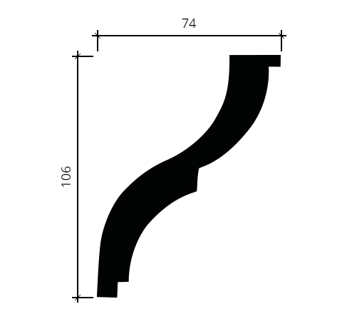 Карниз Европласт 1.50.275 Пенополиуретан 2000*105*76 мм