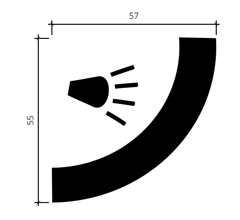 Карниз гибкий Европласт 1.50.225 Пенополиуретан 2000*54*58 мм